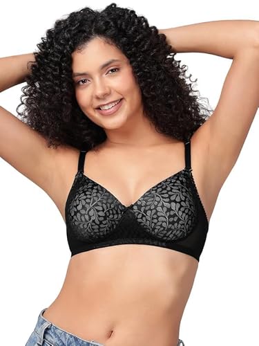 Clovia Women’s Black Lace Multiway Bra – Padded, Non-Wired, Full-Coverage Elegance (BR2332C13_34D)